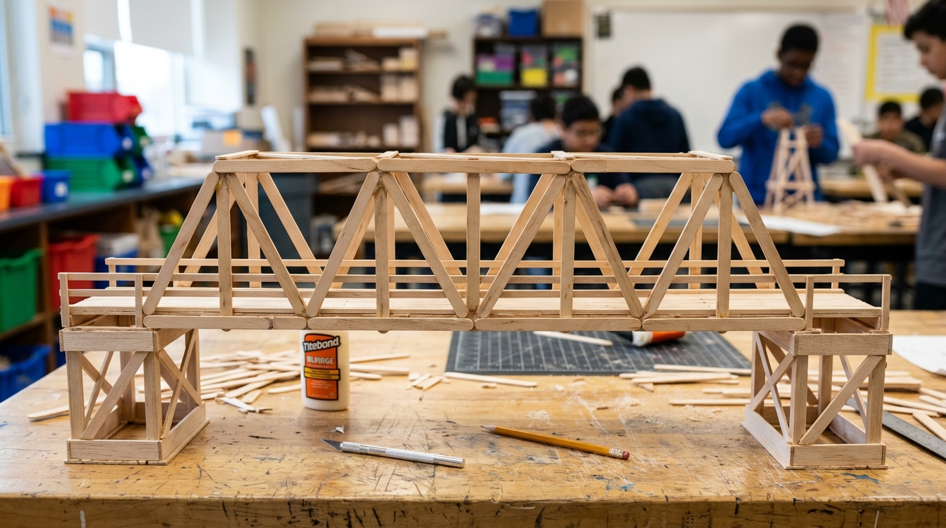 Truss bridge dynamic stress engineering challenge