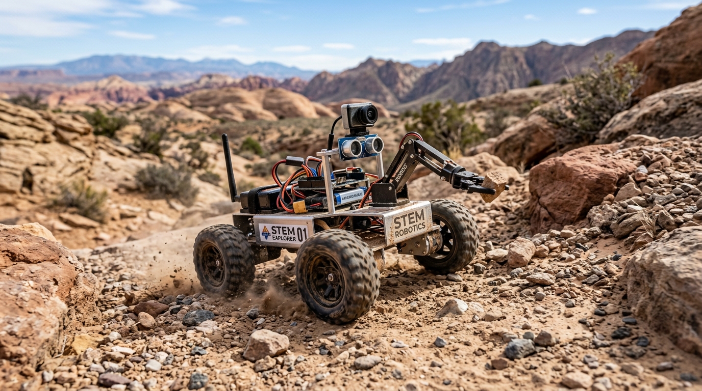 Rover outdoor rocky terrain sensor testing